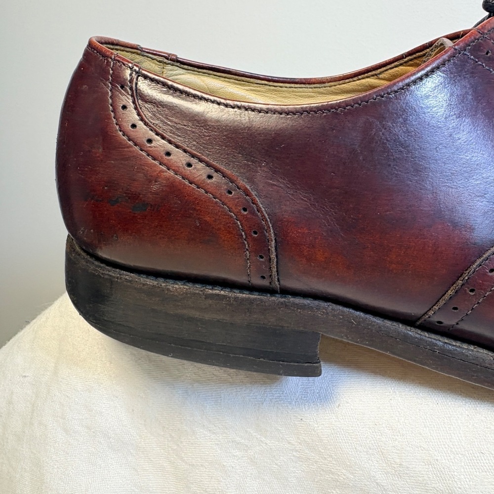 Allen Edmonds Kingswood Wingtip Oxford Men's Shoe Burgundy 11.5 B.Classic Preppy - Picture 9 of 16
